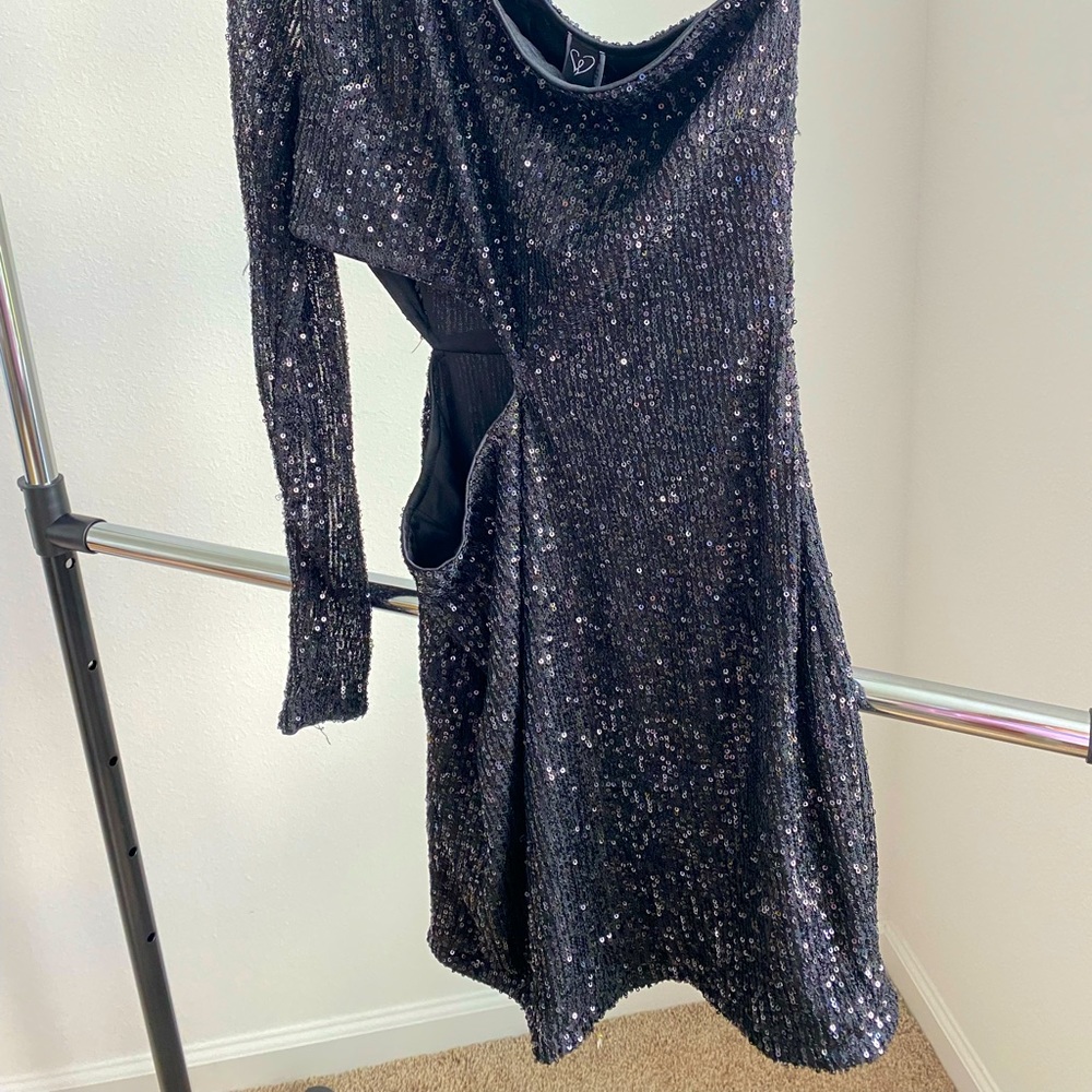 Black cut out dress